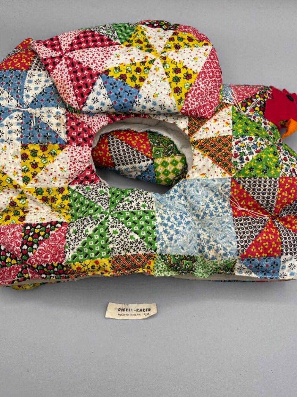 Vintage Overly-Raker Quilted Chicken Tea Cozy Patchwork Hen Teapot Cover Country - Picture 7 of 13